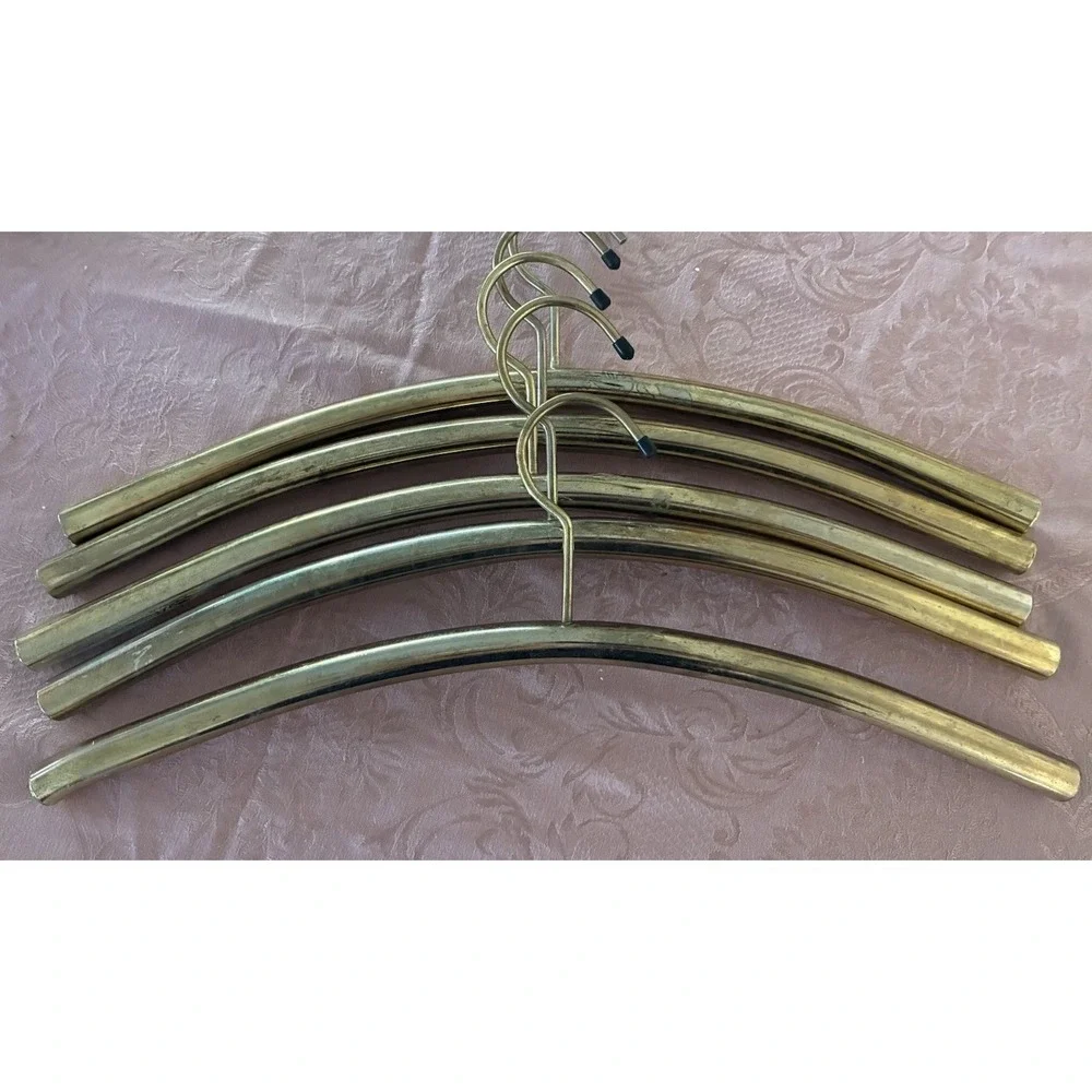 Vintage Metal Hangers Brass Regency‎ MCM Heavy Duty Lot Of 13 *flaws